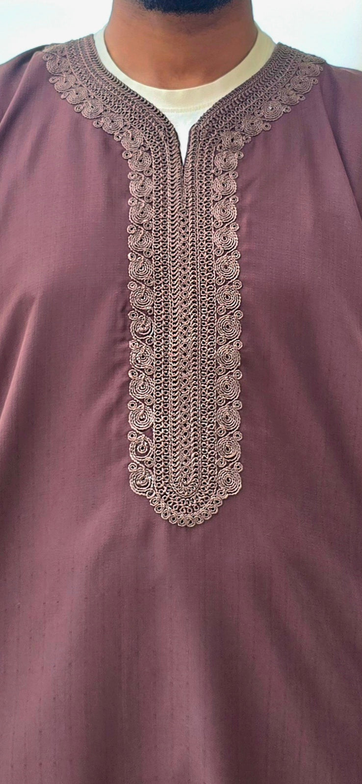 Brown Adult Moroccan Thobe Gandoura Style 06MOR