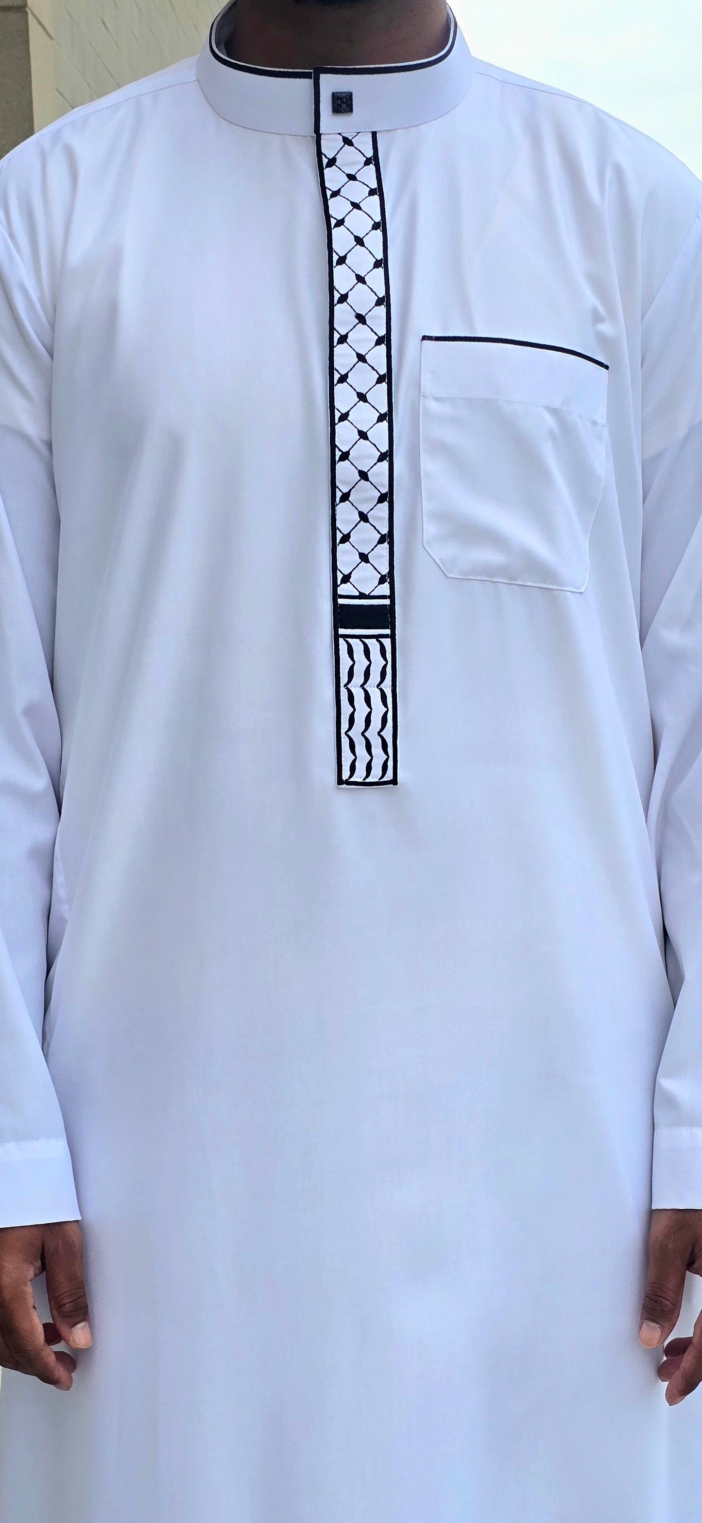 Keffiyeh and Palestinian Embroidered Thobe for Adults – 04EM