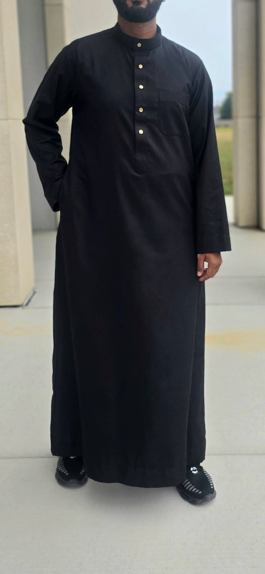 Classic Black Thobe for Adults - 04CL