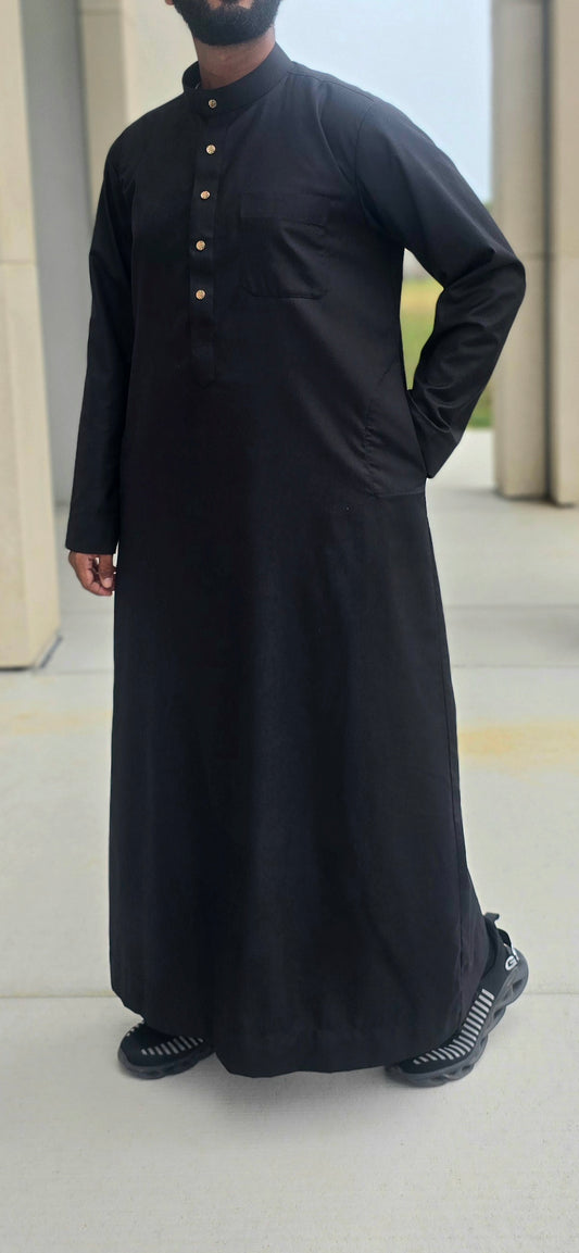 Classic Black Thobe for Adults - 04CL